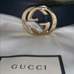 Navy Women’s Gucci Belt